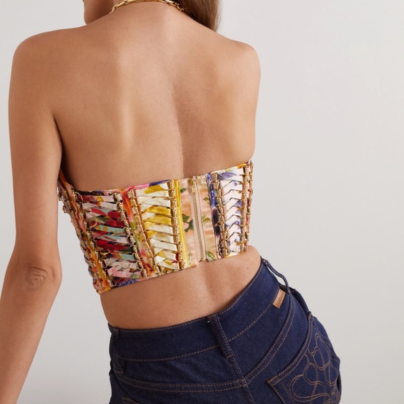 ZIMMERMANN
Wonderland floral-print linen and silk-blend organza
bustier top - Picture 3 of 5
